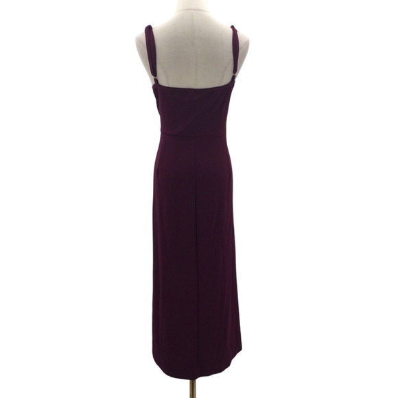 BLOOMCHIC 14-16 1X Plus Purple Pleated Detail Strap Wrap hem midi Dress NWT 0B7 - Picture 4 of 11